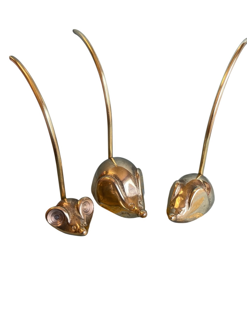 VINTAGE SOLID BRASS MICE TRIO